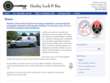 Tablet Screenshot of hartleylockandkey.com